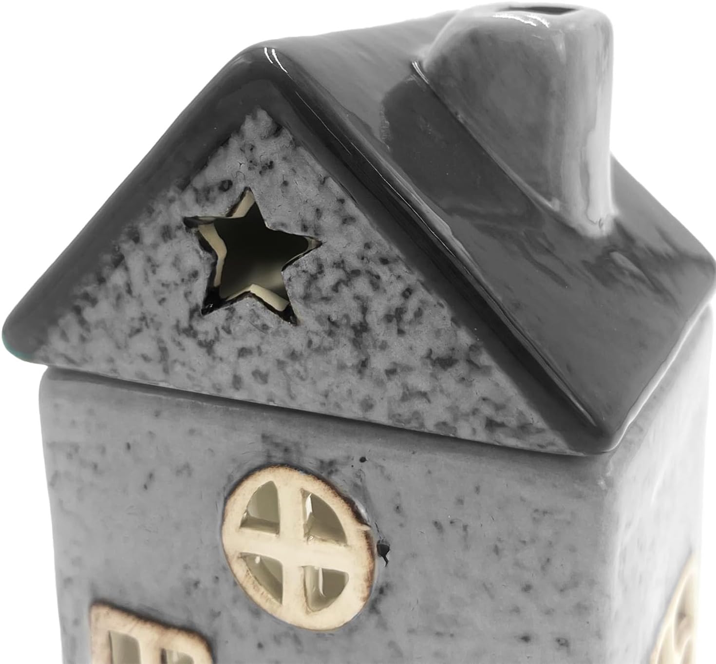 Thumbnail 4 de Cello Star Cottage Burner (Grey Ceramic) wax melt & fragrance oil tealight holder