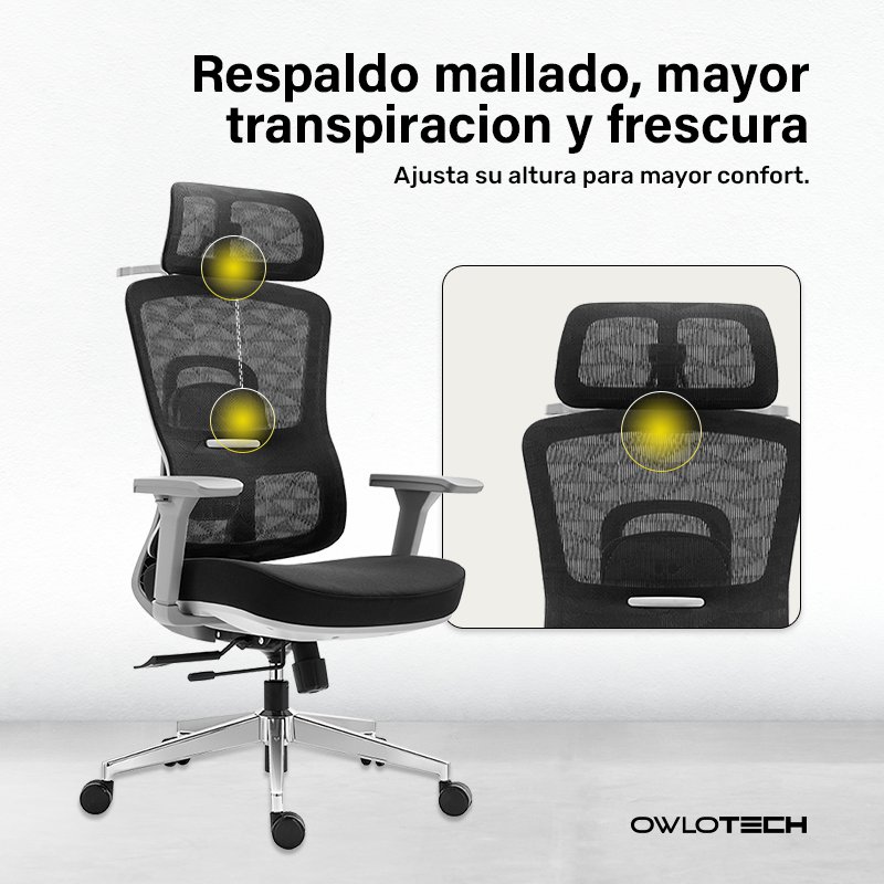 Thumbnail 1 de Owlotech Summit Silla ergonómica negra