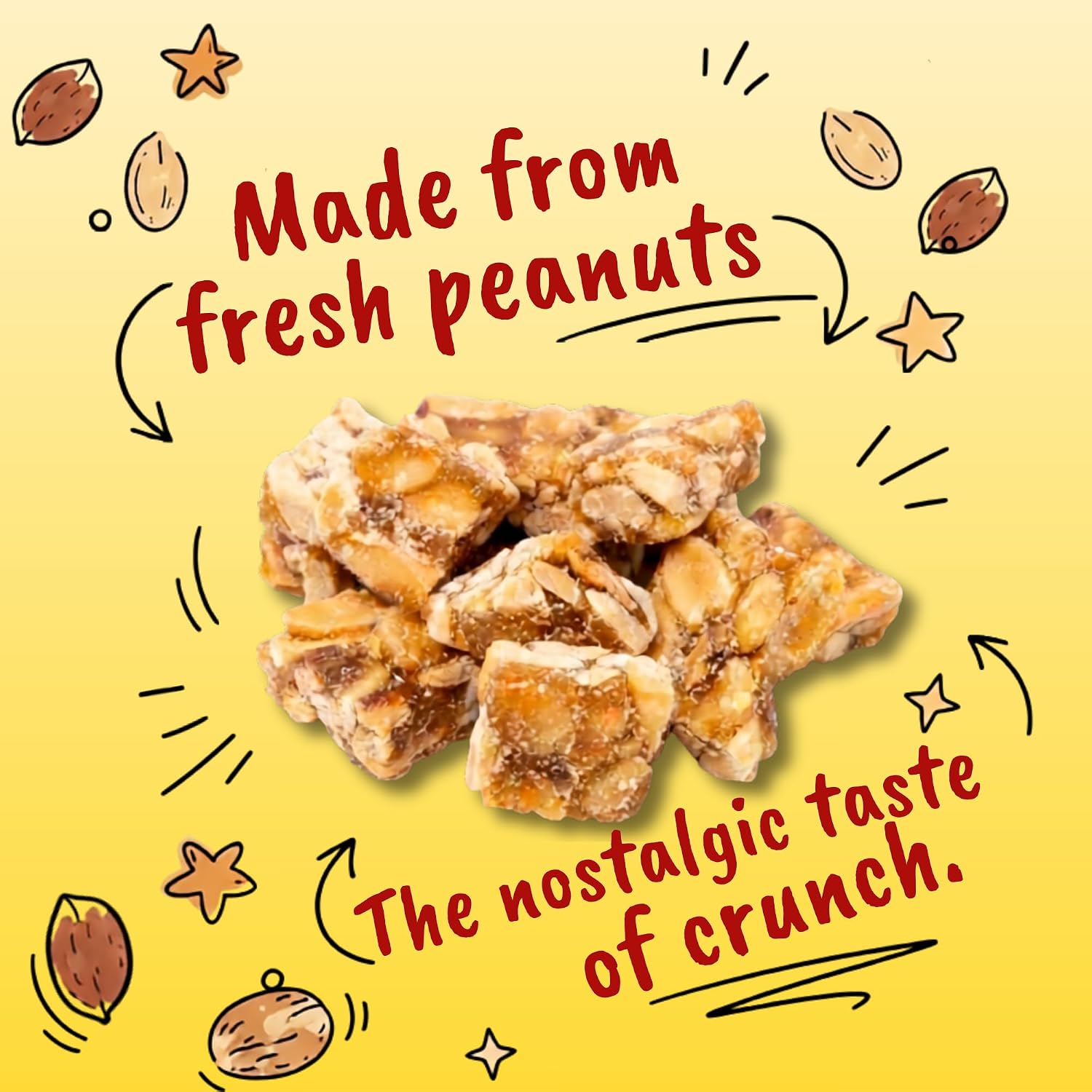 Detalle de Nuts to You 2LB Peanut Squares, Old-Fashioned Crunchy Candy