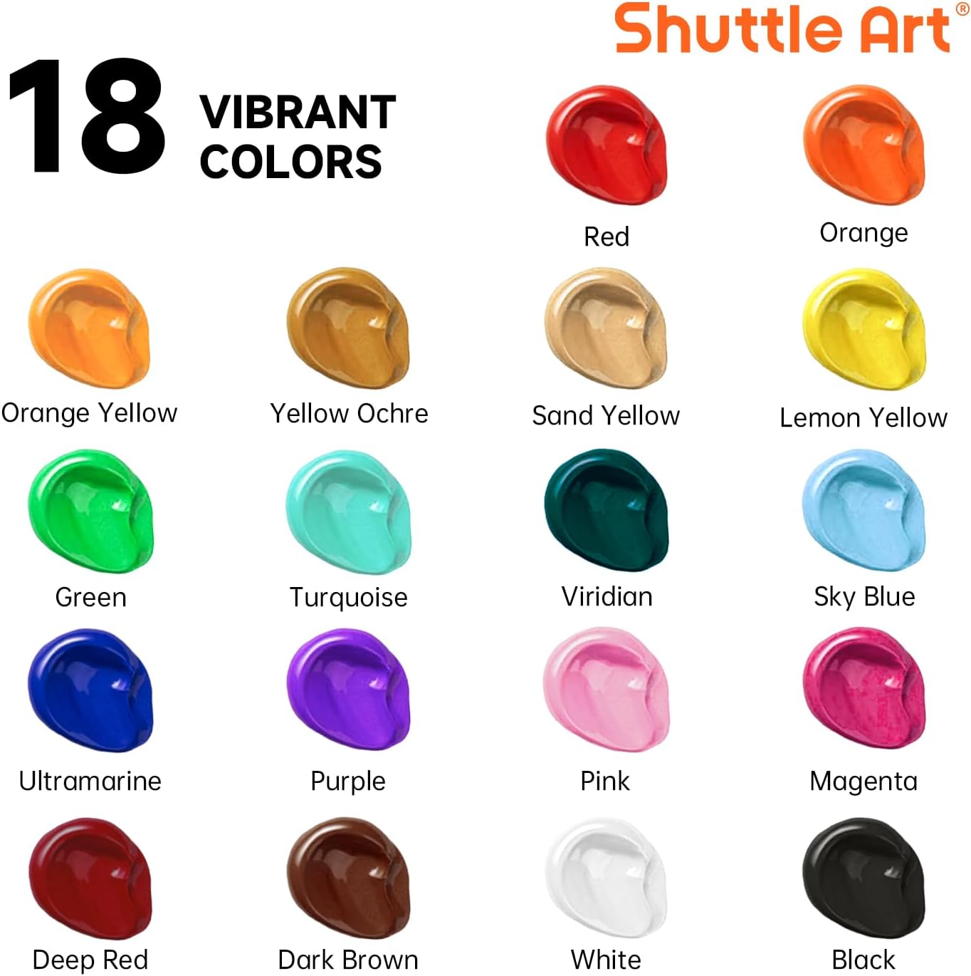 Thumbnail 2 de Shuttle Art Acrylfarben Set 18 Farben 🎨
