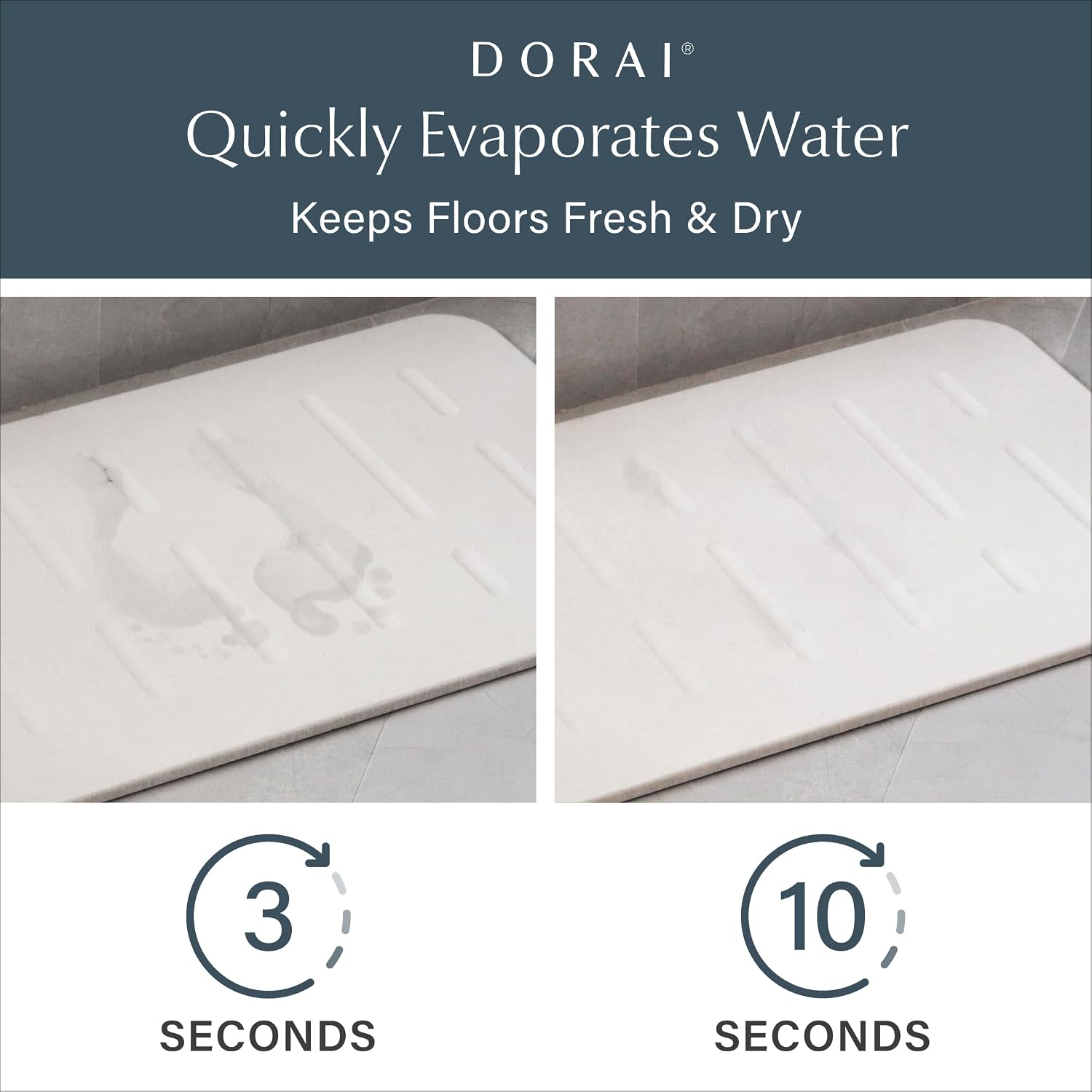 Detalle 2 de Dorai Bath Stone Mat 23.6"x15.4" ⚙