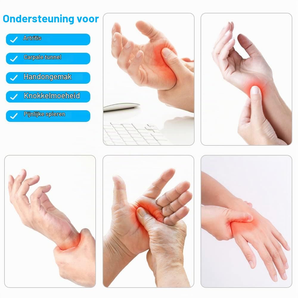 Detalle de ACWOO XL koperen compressiehandschoenen, vingerloos en elastisch