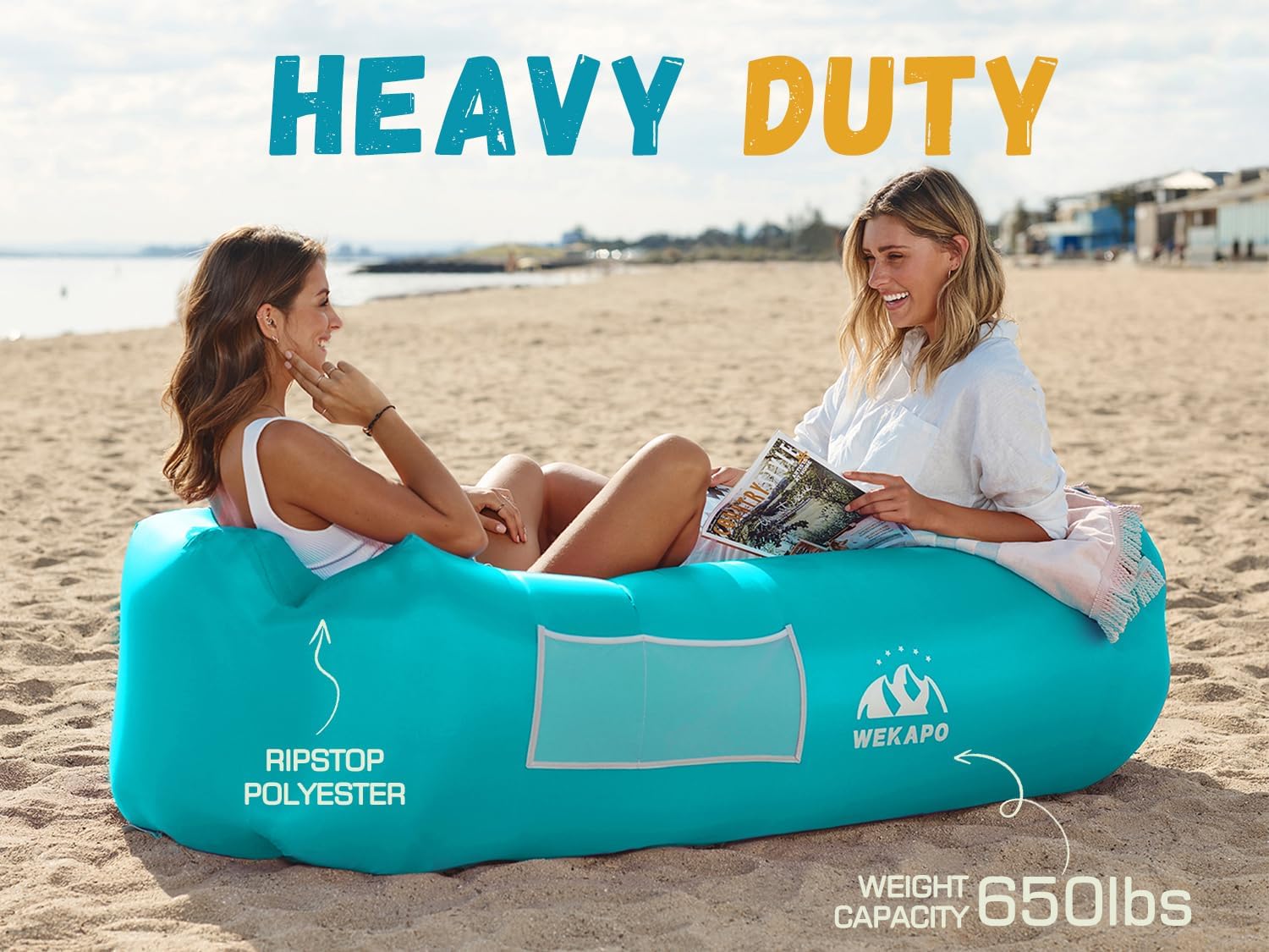 Thumbnail 3 de WEKAPO Inflatable Couch Air Lounger Chair – Portable Camping & Beach Sofa