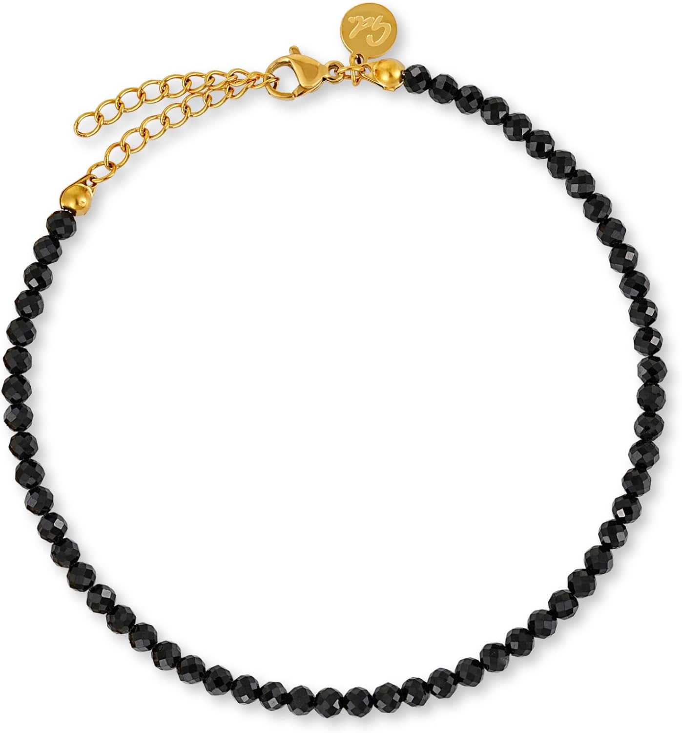 Detalle de GD GOOD.designs Fusskette für Frauen mit echten Perlen 4mm – wasserfest, verstellbar, 18K Gold