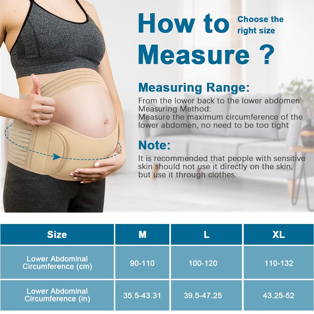 Thumbnail 1 de AUYAO Ceinture de Grossesse – Ceinture ventrale respirante XL, soutien abdominal et lombaire