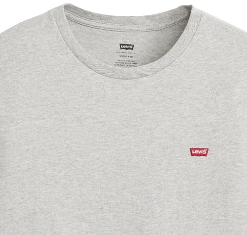 Detalle de Levi's SS Original Housemark tee para hombre | Camiseta de jersey gris medio Heather, talla M