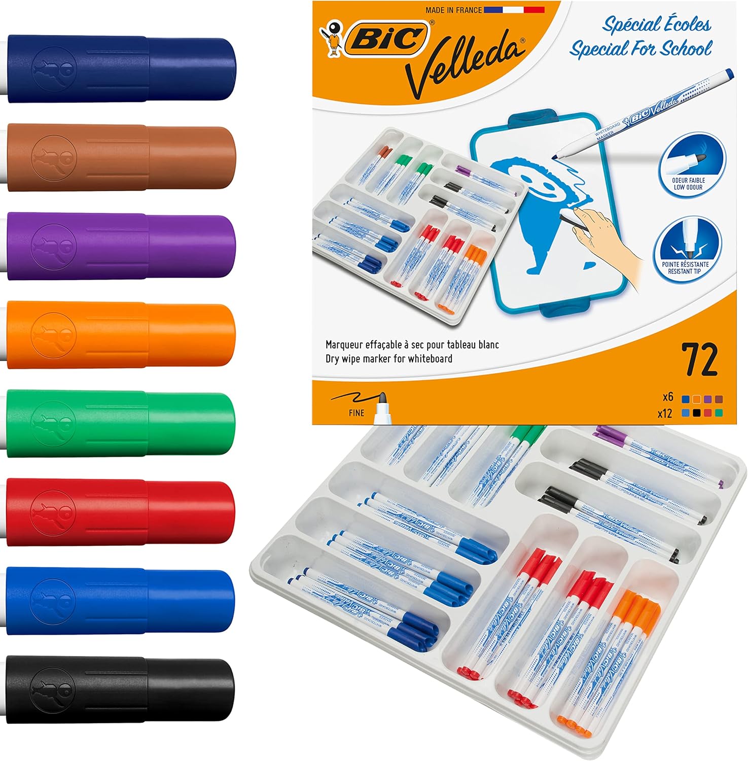Thumbnail 6 de BIC Velleda 1721 Whiteboard Pens – Blue, Box of 24
