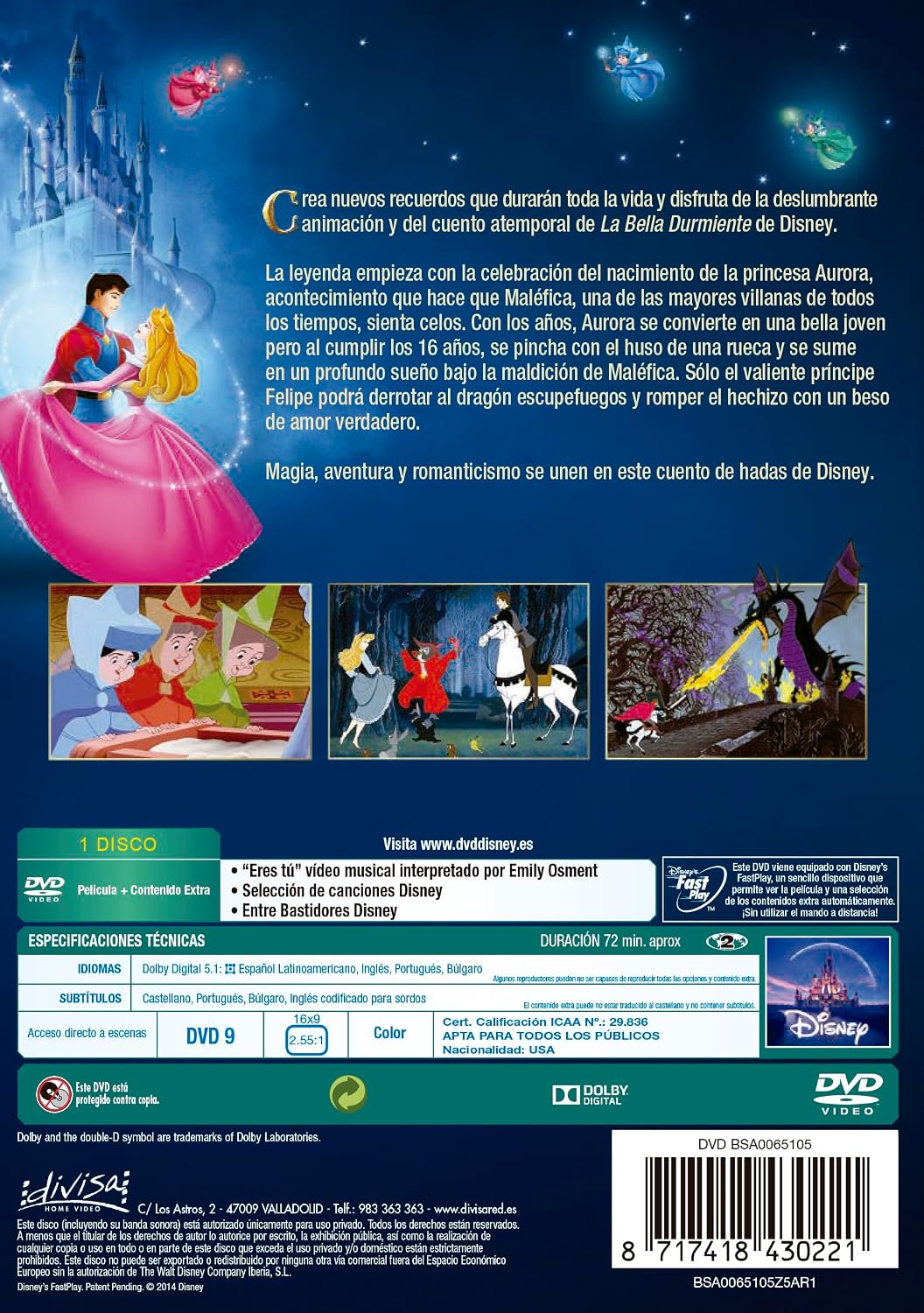 Detalle 2 de Divisa HV La Bella Durmiente DVD