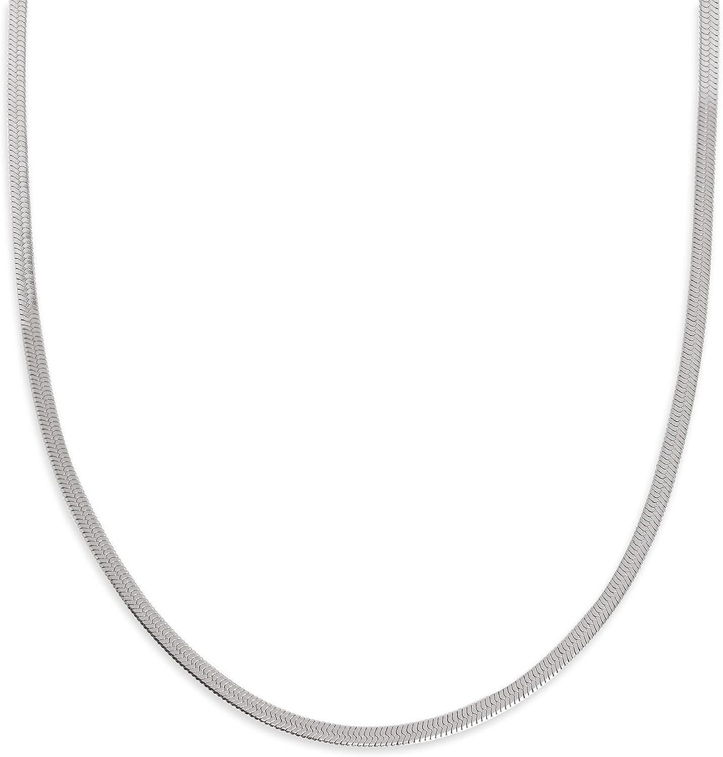 Detalle de SINGULARU Collier Lisse S. Acier inoxydable ou plaqué or 18 Kt – Chaîne plate 40 cm + rallonge