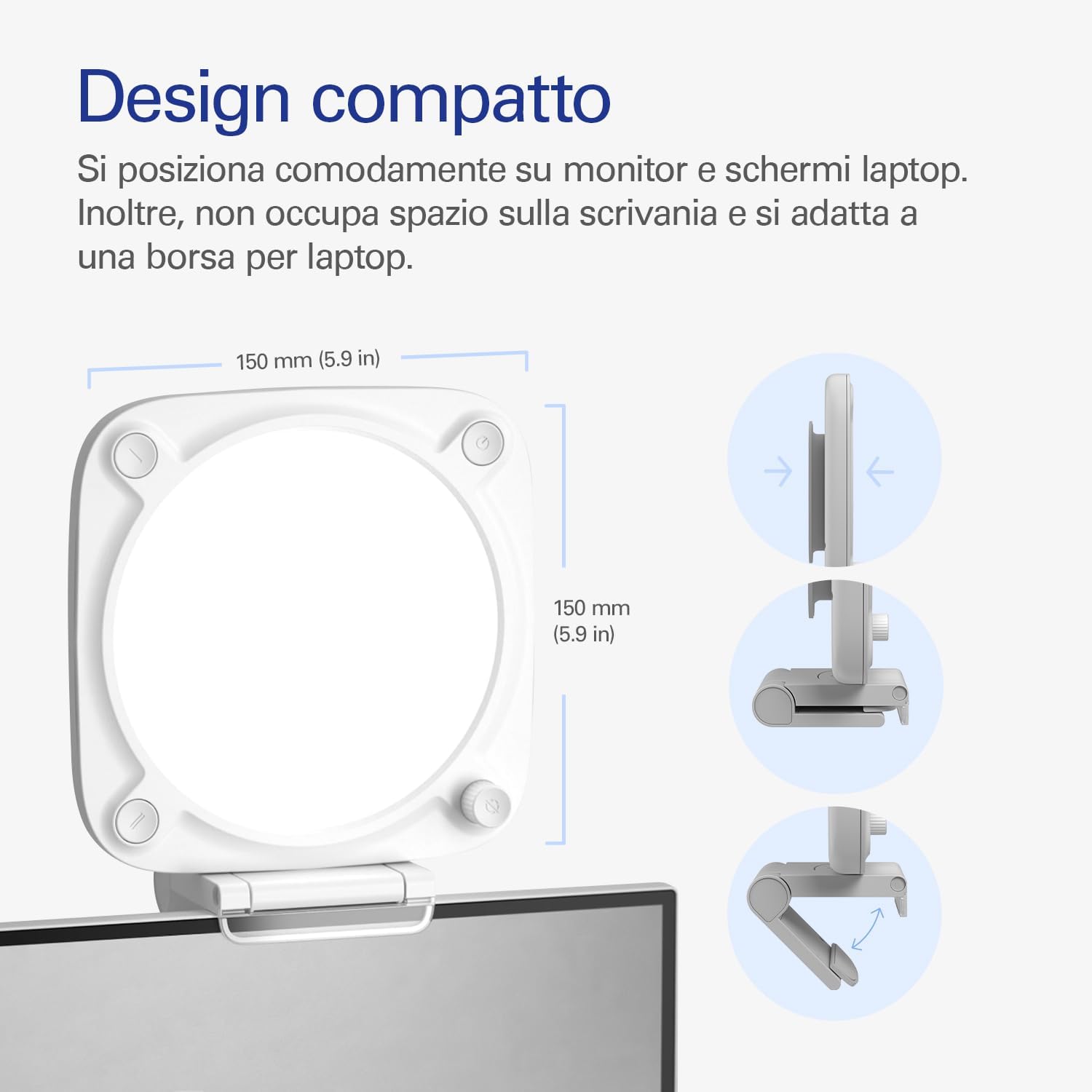 Thumbnail 6 de Elgato Key Light Neo con supporto per monitor: luce per videochiamate e streaming con controllo onboard o Wi‑Fi