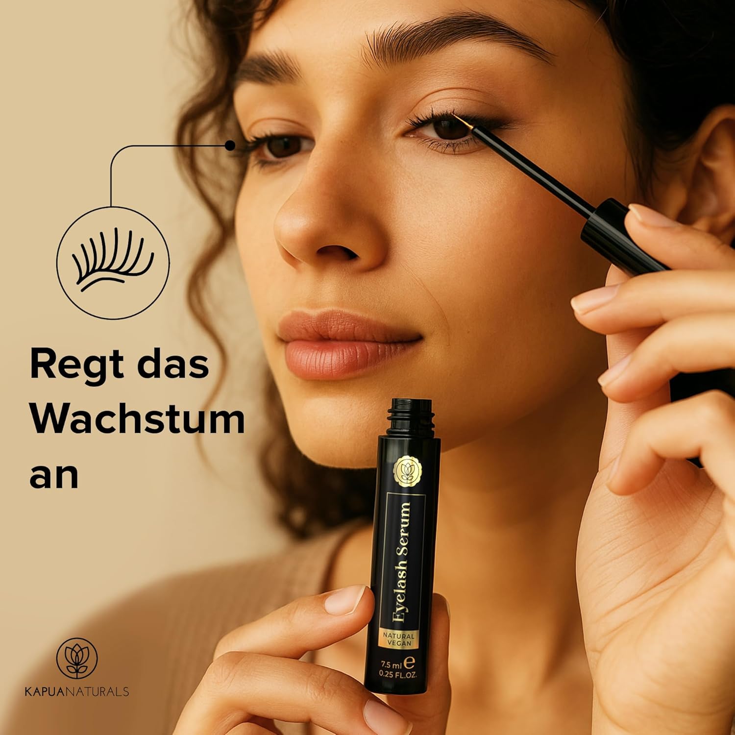 Thumbnail 6 de BIO Wimpernserum „Wimpernserum Wachstum“ – hormonfreier Multi-Peptid-Komplex mit Koffein & Hyaluronsäure (7,5 ml)