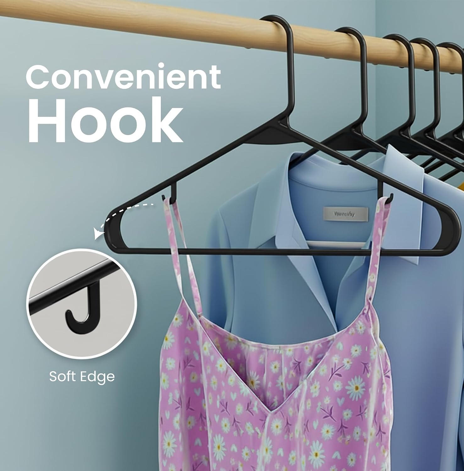 Detalle 1 de Utopia Home Plastic Hangers 50-Pack