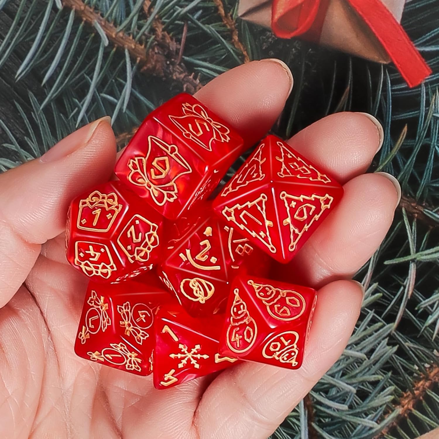 Thumbnail 4 de QMAY DND Dice Polyhedral Dice Set – 7 pezzi per D&D e RPG