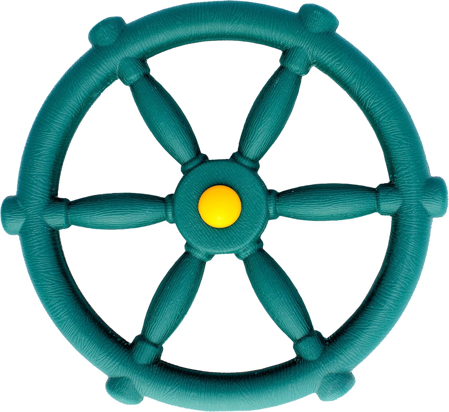 Detalle de Jungle Gym Kingdom Pirate Ship Wheel — Durable Wooden Playground Accessory for Kids' Outdoor Playhouses