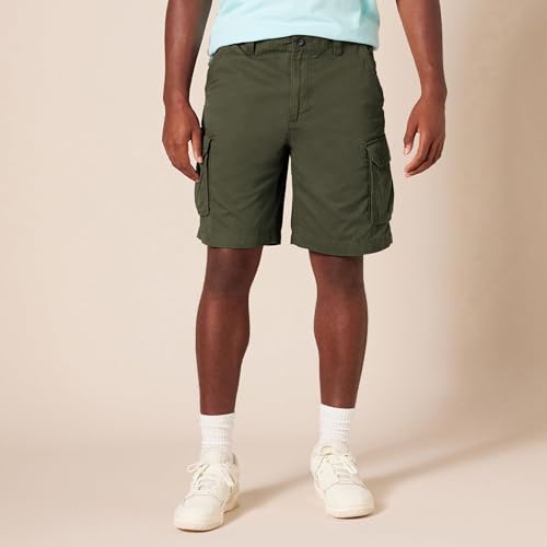 Thumbnail 5 de Amazon Essentials Men's Classic Fit 10" Cargo Shorts with Pockets (Dark Olive, 40W)