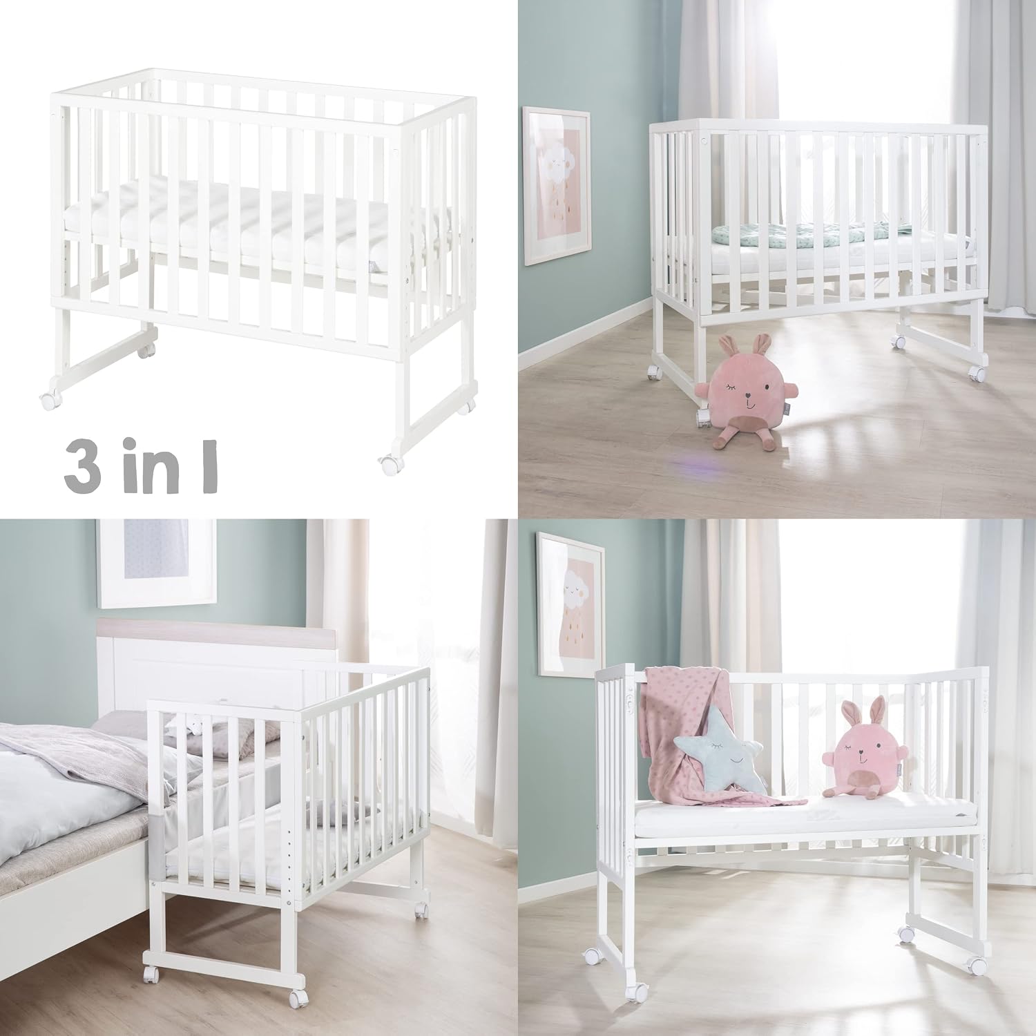 Detalle 2 de roba safe asleep 3-in-1 Cododo-bed 45 x 90 cm, verstelbaar met matras