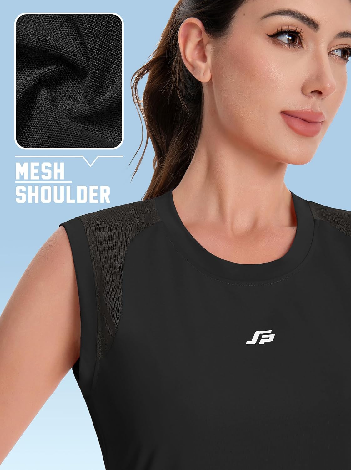 Detalle 2 de ANGEL CITIZ Gym Sleeveless Top for Women with UPF 50+