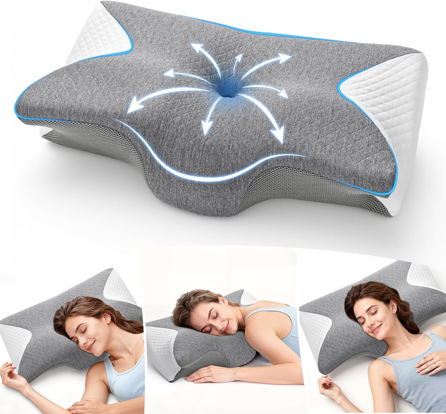 Detalle de A-Pce Cervical Memory Foam Pillow for Neck Support and Shoulder Pain