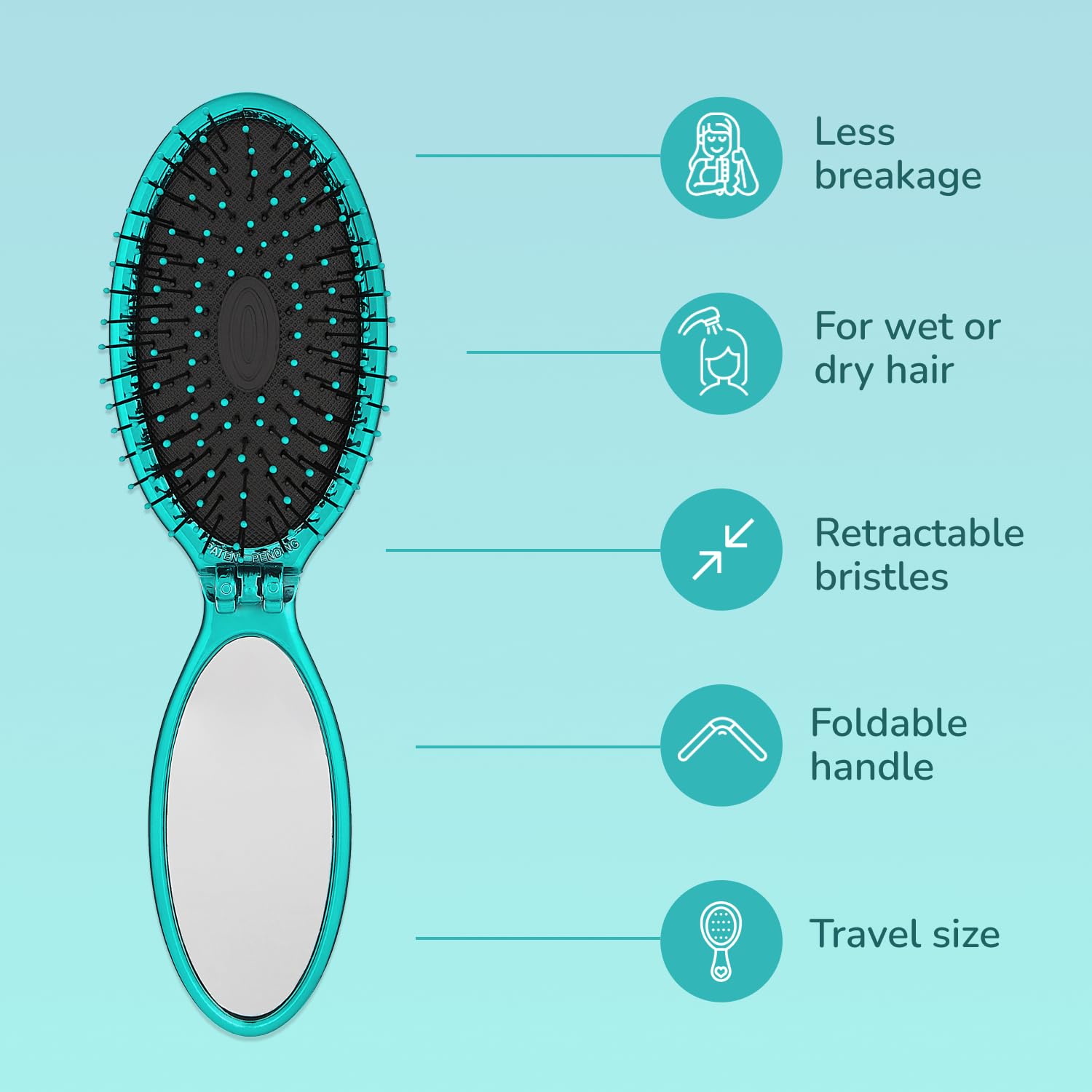 Thumbnail 2 de Wet Brush Pop Go Detangler Travel Brush