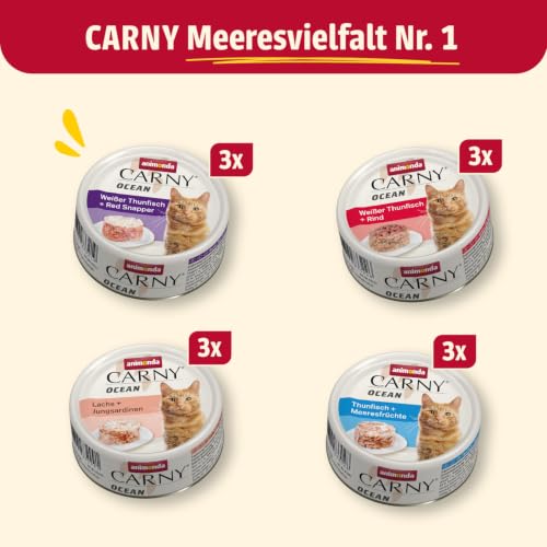 Detalle de animonda Carny Adult Ocean Meeresvielfalt Nr. 1 – Nassfutter für ausgewachsene Katzen (12 x 80 g)