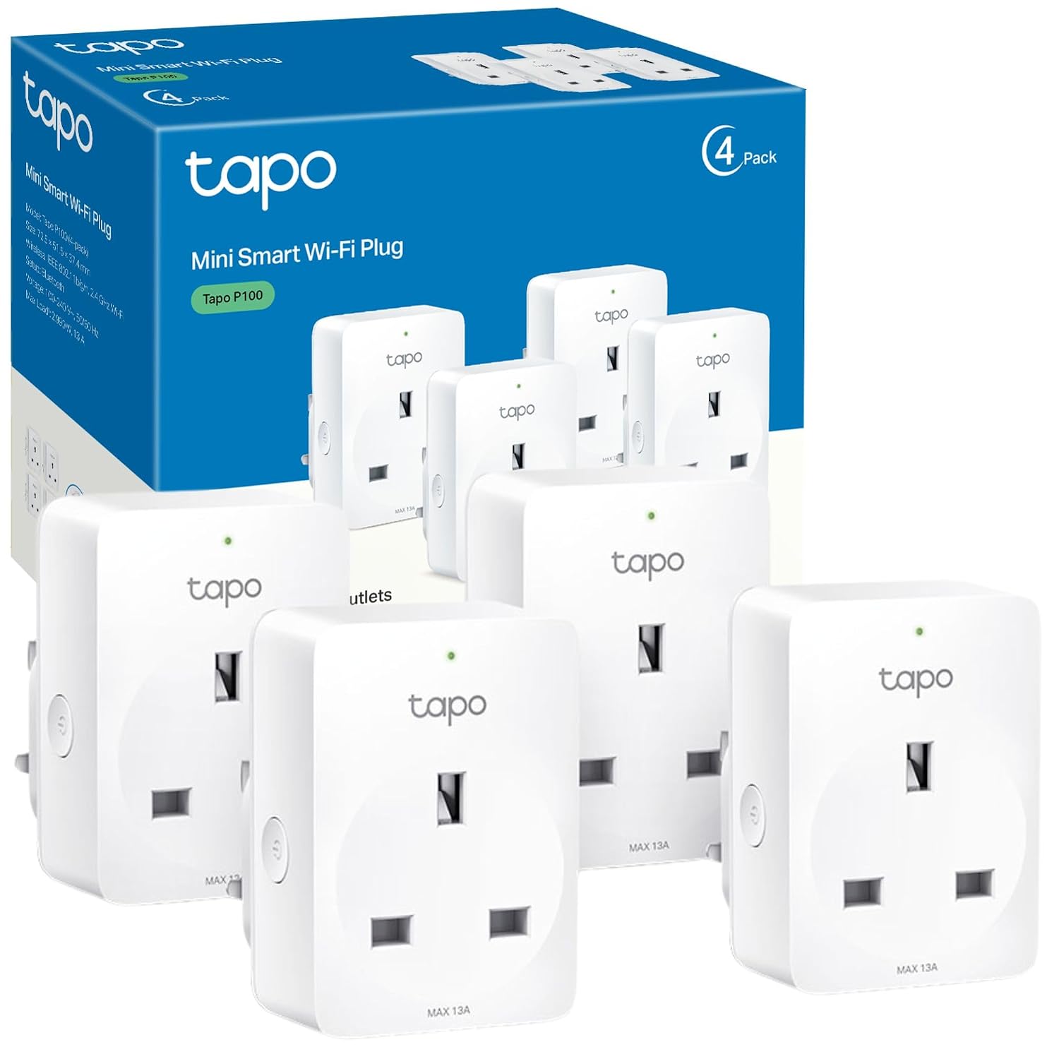 Detalle de TP-Link Tapo P100 4-pack smart plug