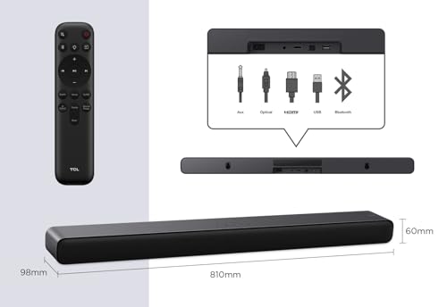 Detalle de TCL S45HE Barra de sonido 100 W para TV