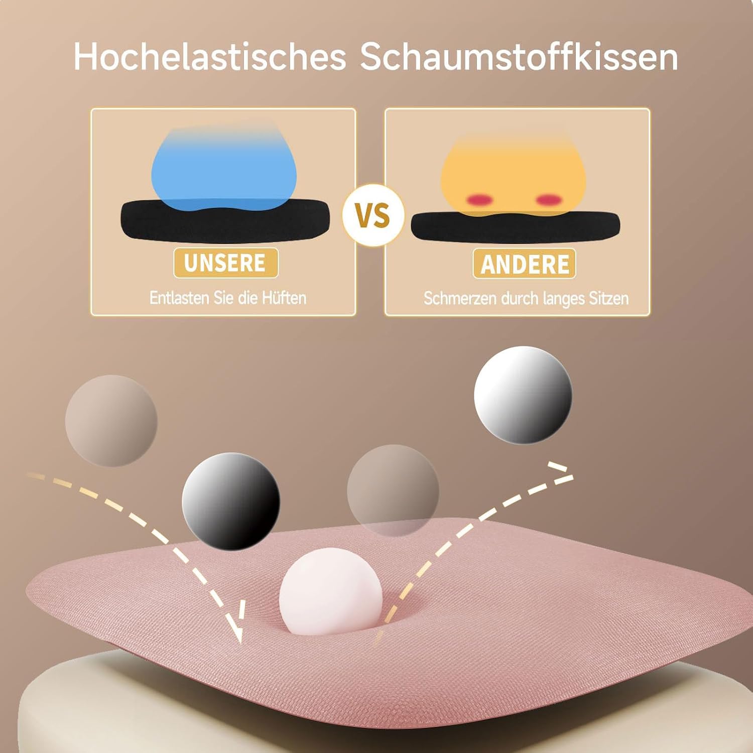Thumbnail 6 de nas paluro Bürostuhl Ergonomisch mit Hochklappbaren Armlehnen Rosa – Netzrücken, Lordosenstütze und verstellbare Höhe