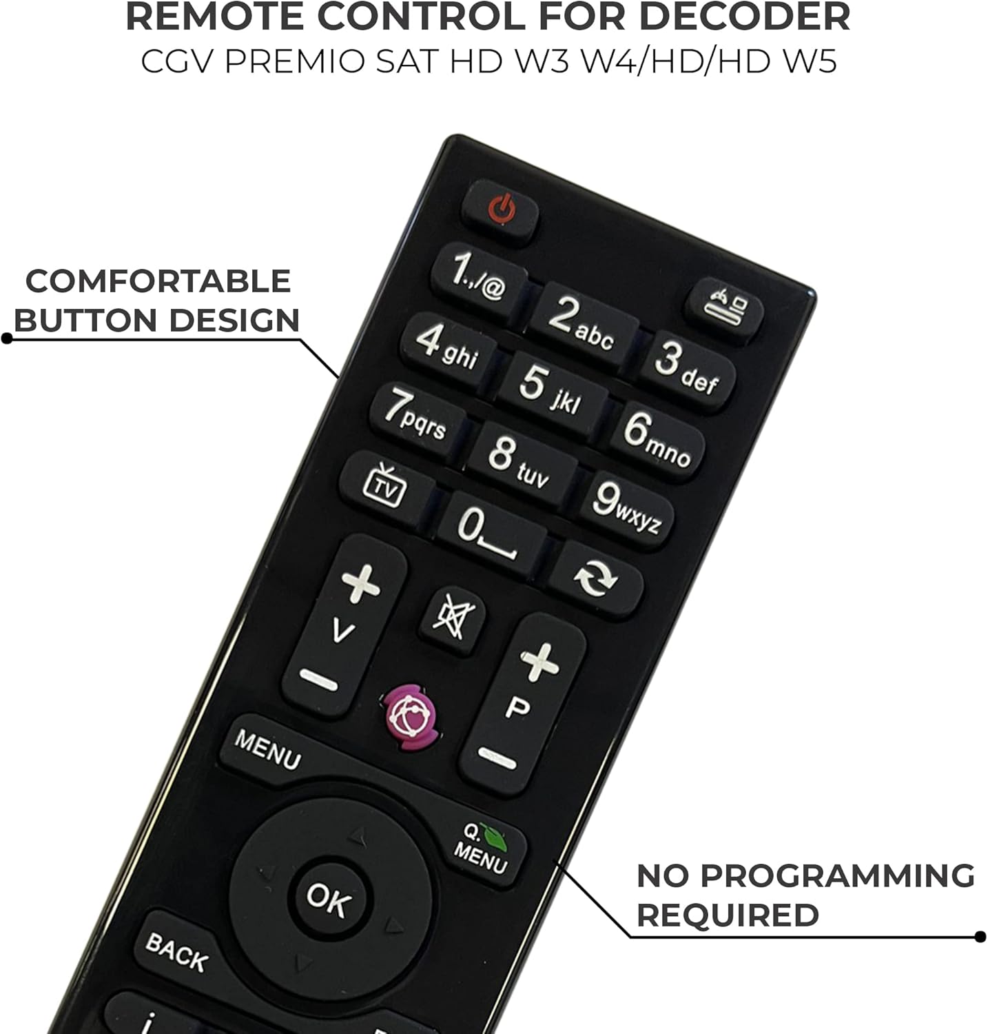 Thumbnail 1 de Télécommande Tel-CGV pour décodeur CGV Premio Sat HD-W3 / W4 / W5