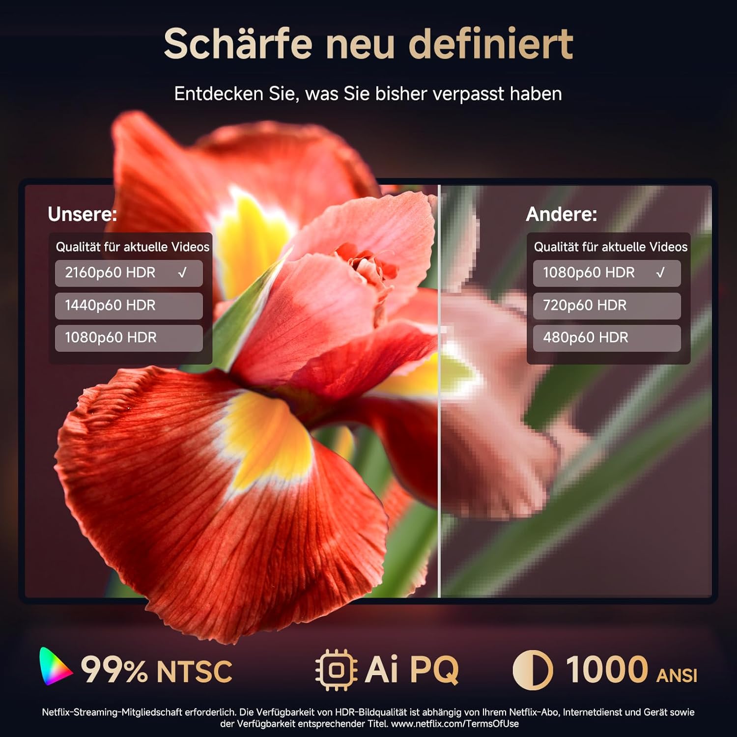 Detalle 2 de KOGATA 4K Smart Beamer Heimkino-Projektor