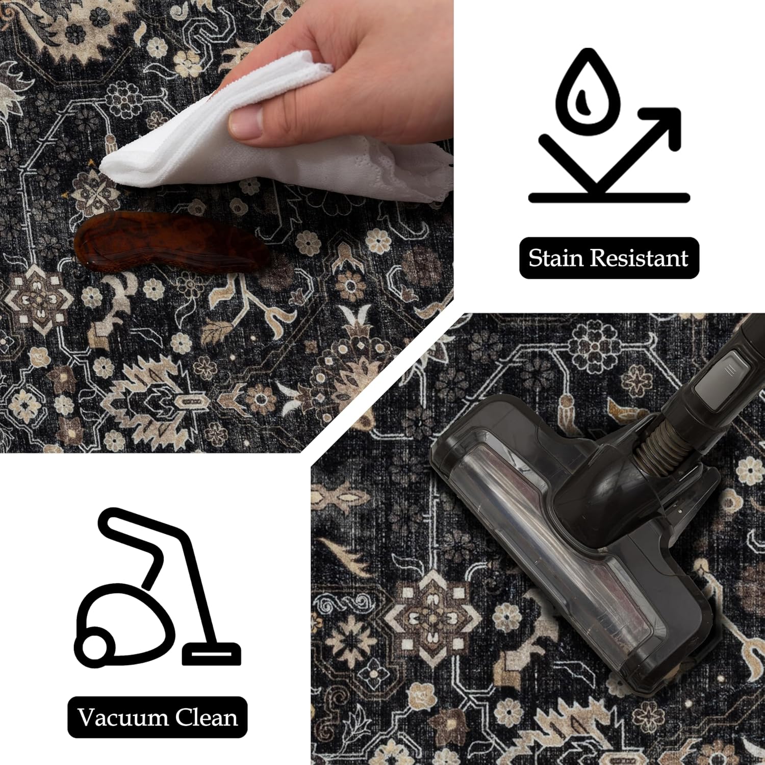 Thumbnail 4 de Ruaruarug Area Rug 8×10 Non-Slip, Machine Washable