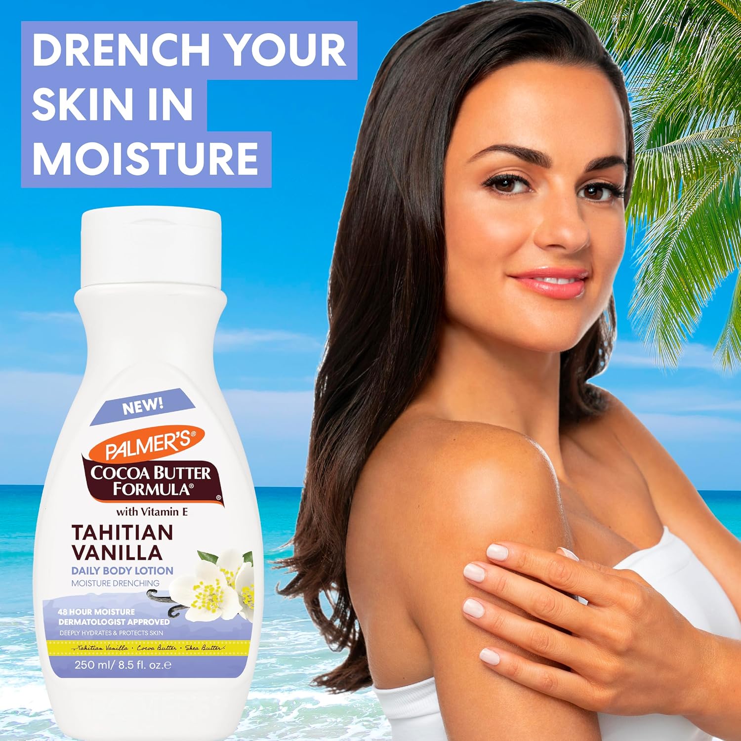 Detalle de Palmer’s Cocoa Butter Formula Tahitian Vanilla Body Lotion (8.5 oz) for Dry Skin