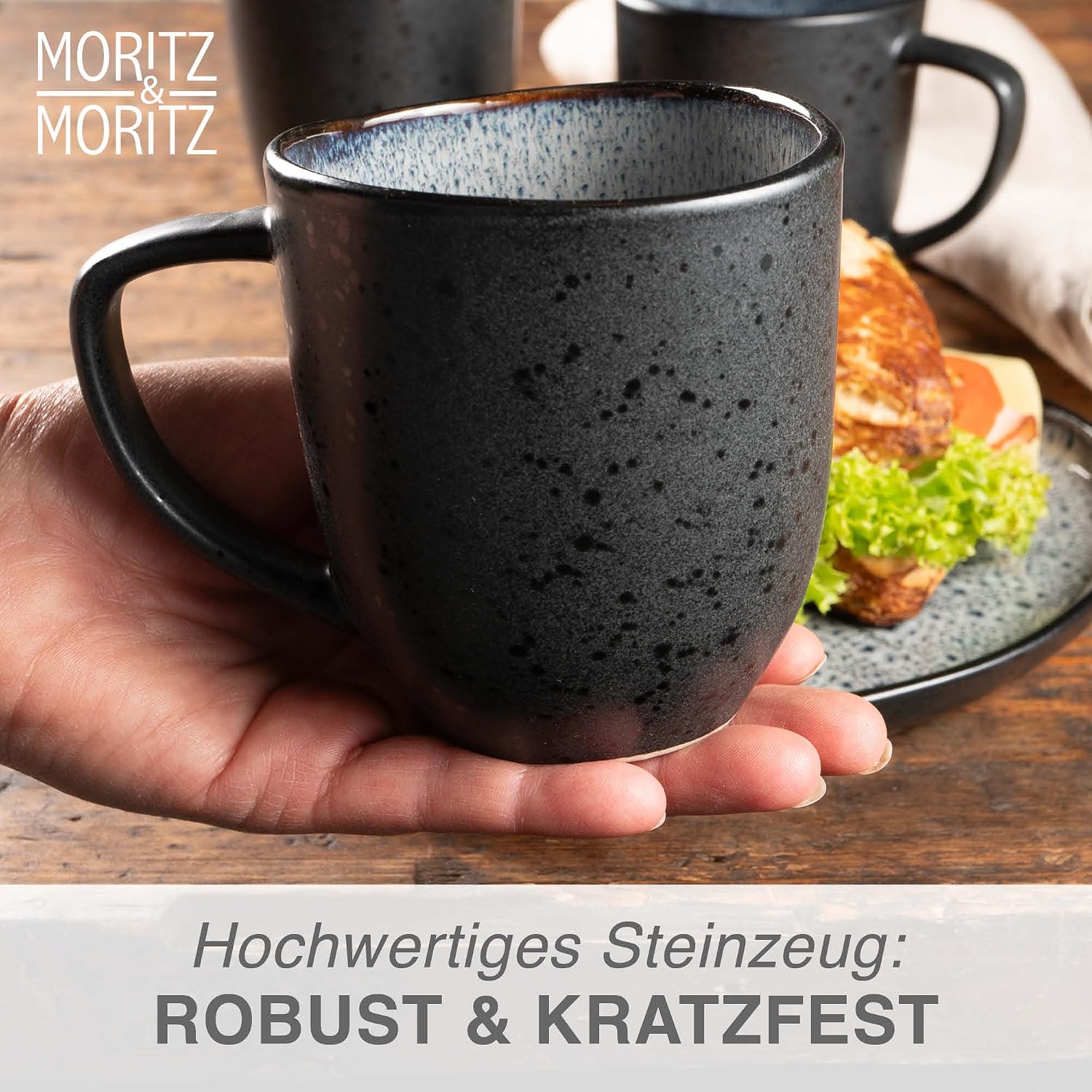 Thumbnail 5 de Moritz & Moritz Kaffeetassen 6er Set – Robustes Steingut mit Farbverlauf, spülmaschinengeeignet