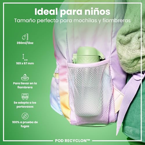 Detalle de ion8 Botella de agua 350 ml para niños ♻