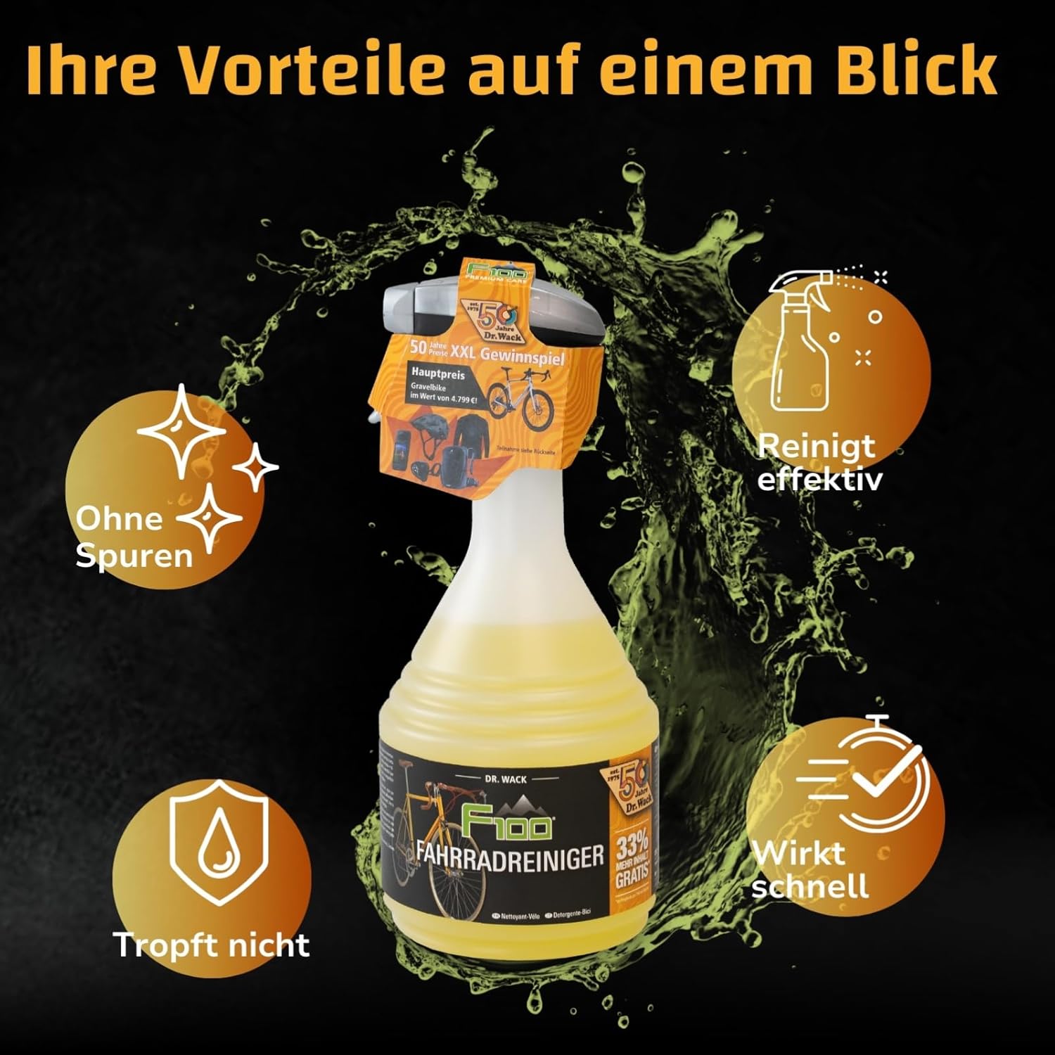 Thumbnail 4 de DR. WACK F100 Fahrradreiniger – 1 Liter Limited Edition (33% mehr Inhalt gratis)