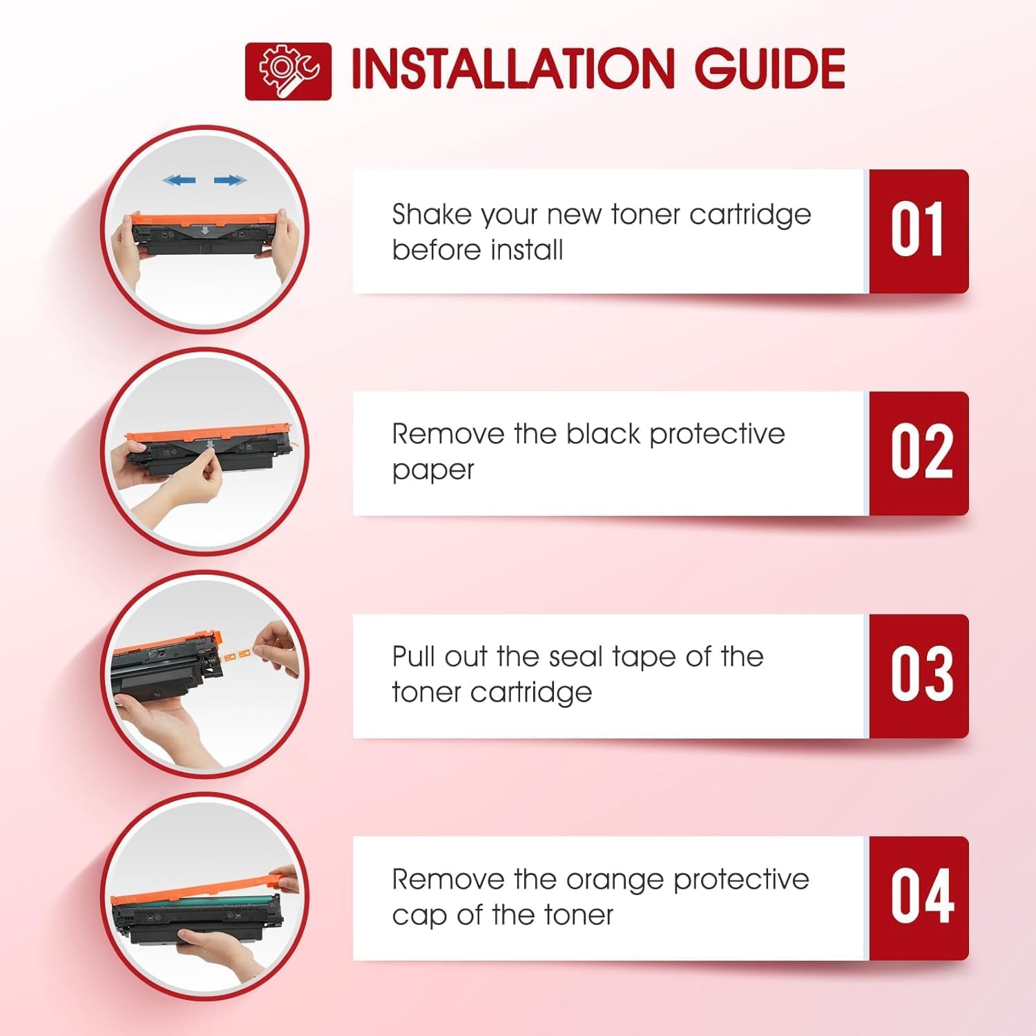 Detalle de Cool Toner 069 069H Toner Cartridge Set, 4-Pack for Canon Color Printers