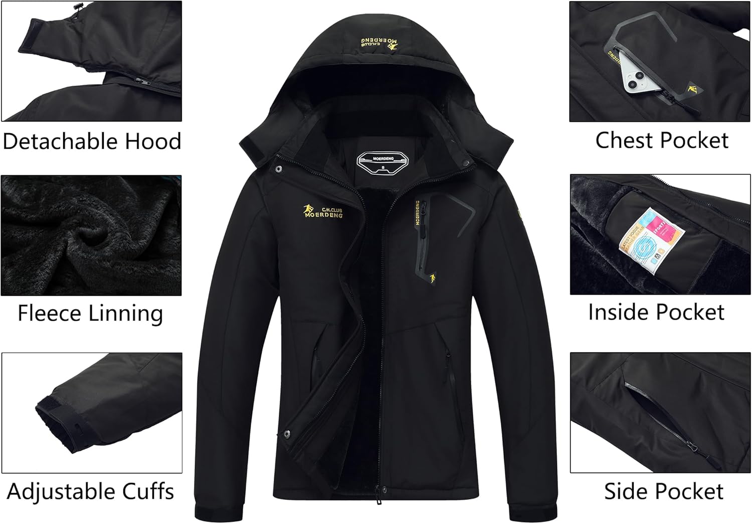 Detalle 2 de MOERDENG Women's Waterproof Ski Jacket