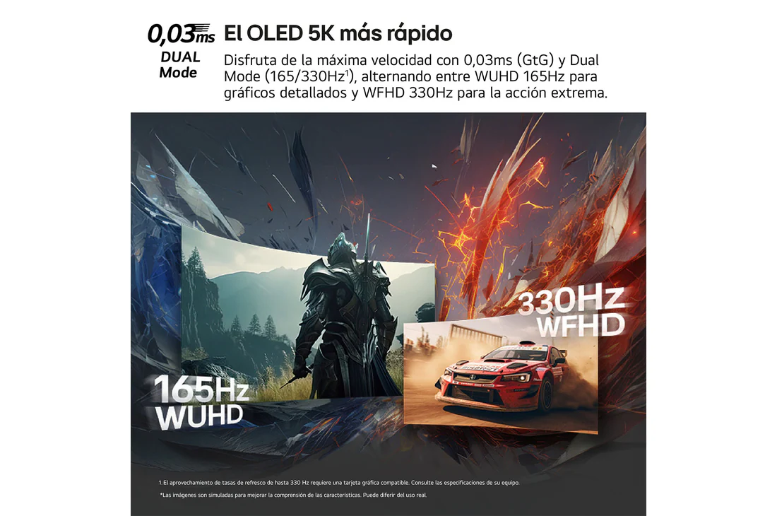 Thumbnail 3 de LG UltraGear 45GX950A-B Monitor gaming OLED 45" 5121×2160 📺