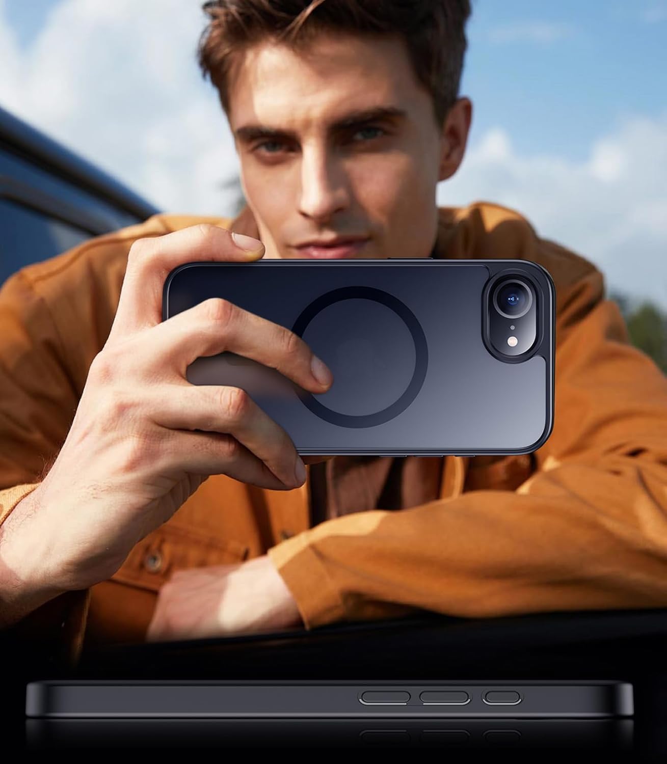 Thumbnail 6 de SPIDERCASE Solo iPhone 16E magnetic translucent case 6.1"