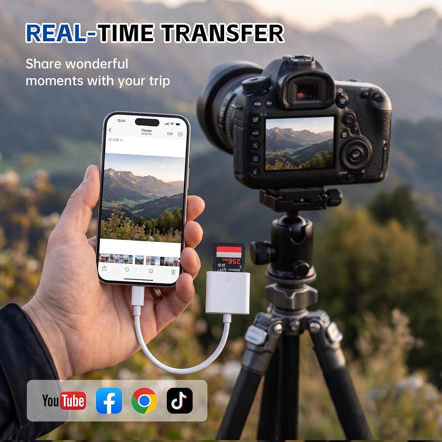 Detalle de iPhone USB-C SD Card Reader: USB C Adapter for iPhone, iPad, MacBook, Galaxy & Android