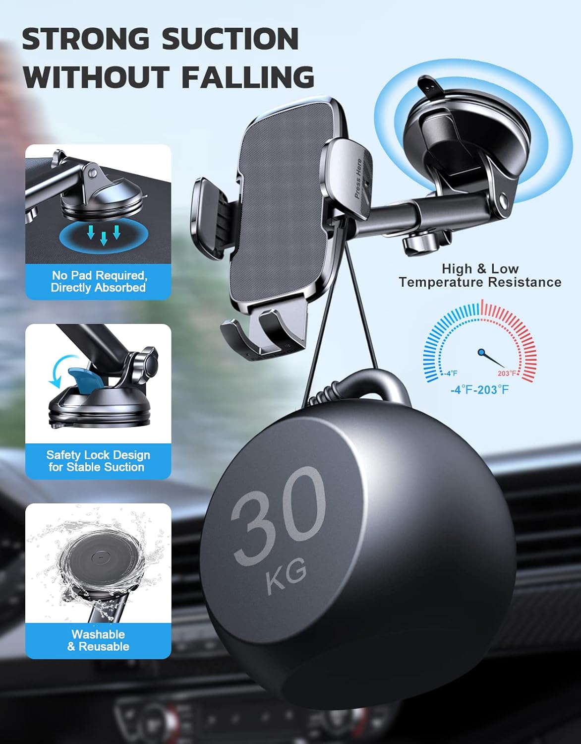 Detalle de CIRYCASE Car Phone Holder 4–7”