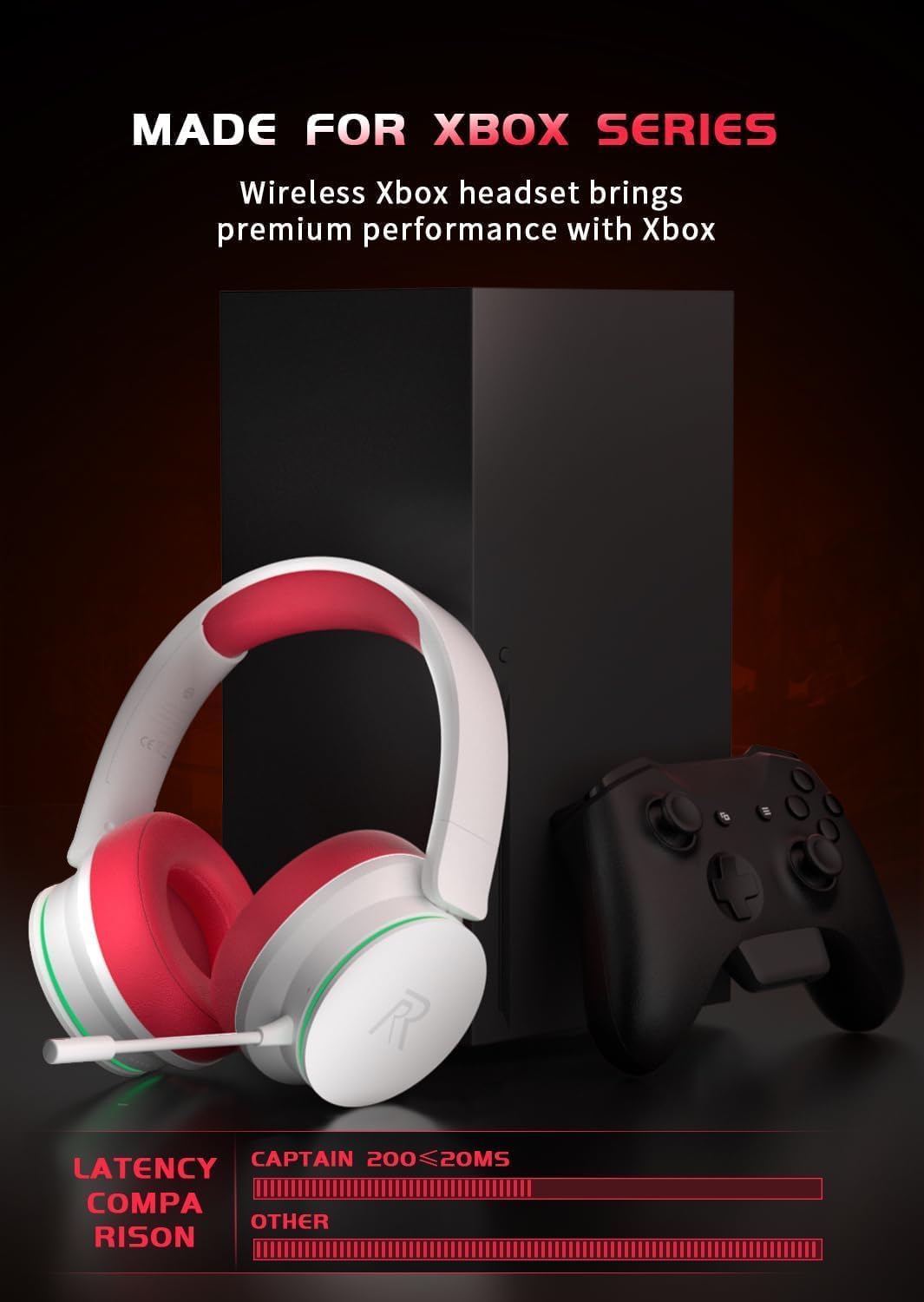 Thumbnail 6 de Captain 200 Wireless Gaming Headset: 50mm Drivers, 45+ Hours Battery, 2.4GHz for Xbox/PlayStation & PC