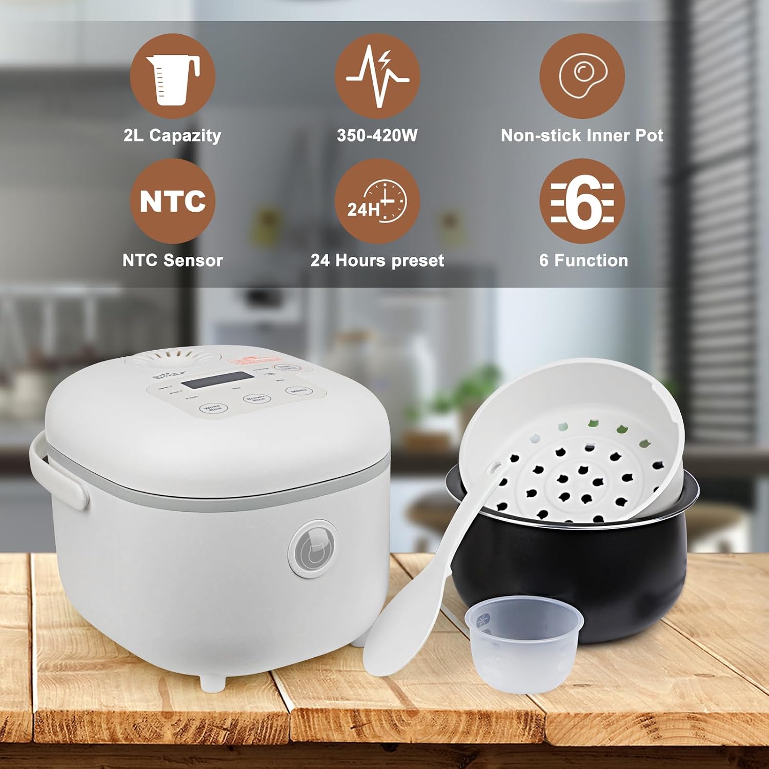 Thumbnail 4 de Bear 6 Multifunctional 4-Cup Rice Cooker