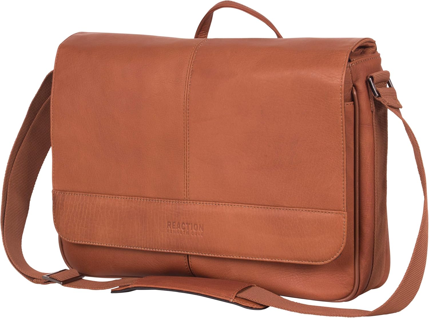 Detalle de Kenneth Cole REACTION Colombian Leather Slim Single Compartment Messenger Bag