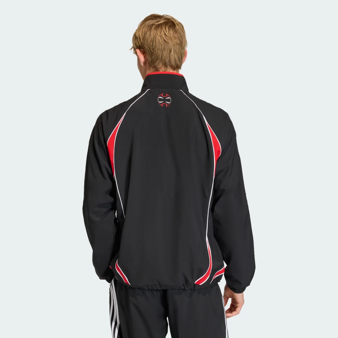 Detalle 2 de SUDADERA CON CREMALLERA HASTA EL PECHO TEAMGEIST de Adidas — color negro