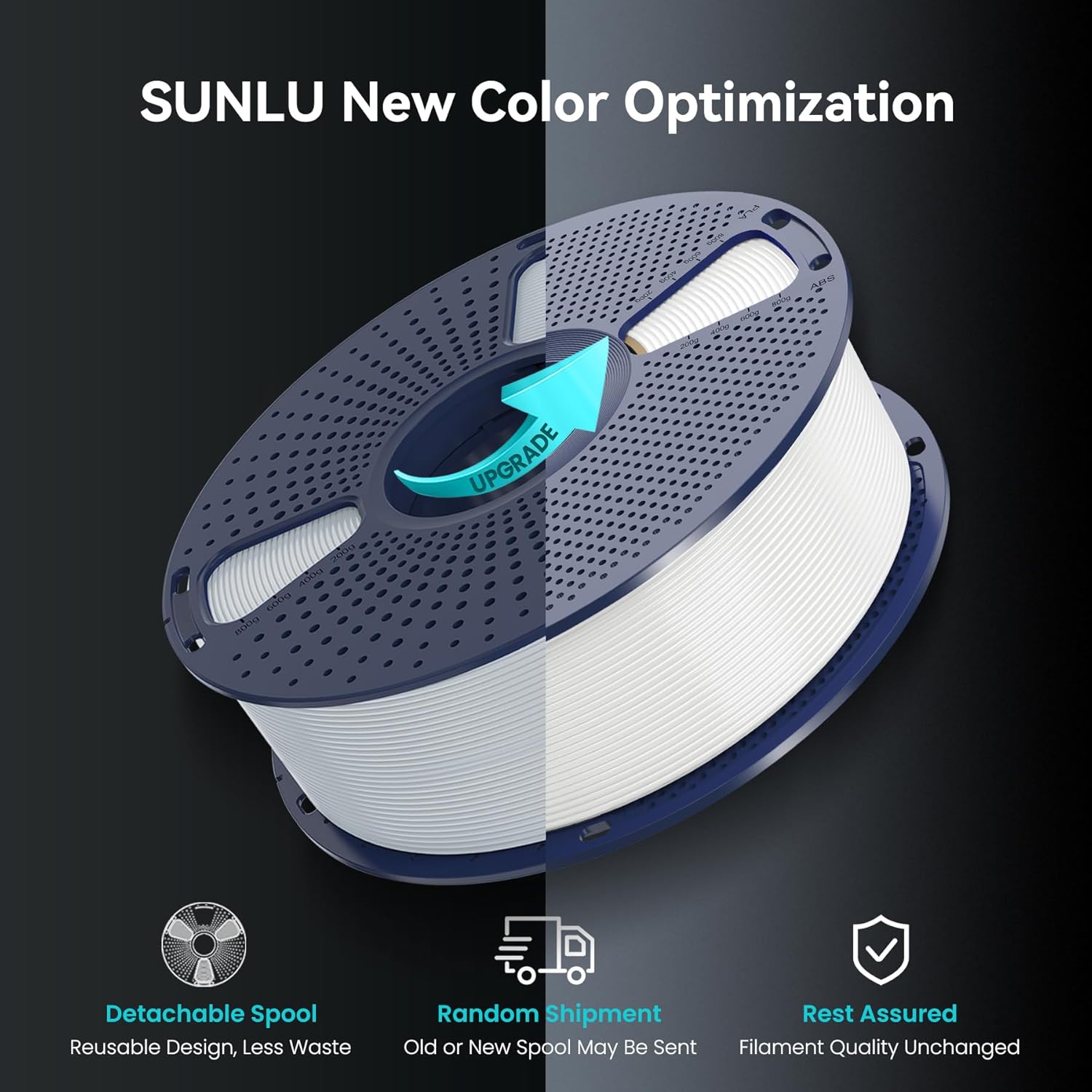 Thumbnail 2 de SUNLU PLA+ 2.0 1.75mm 3D Printer Filament (White) 1kg spool