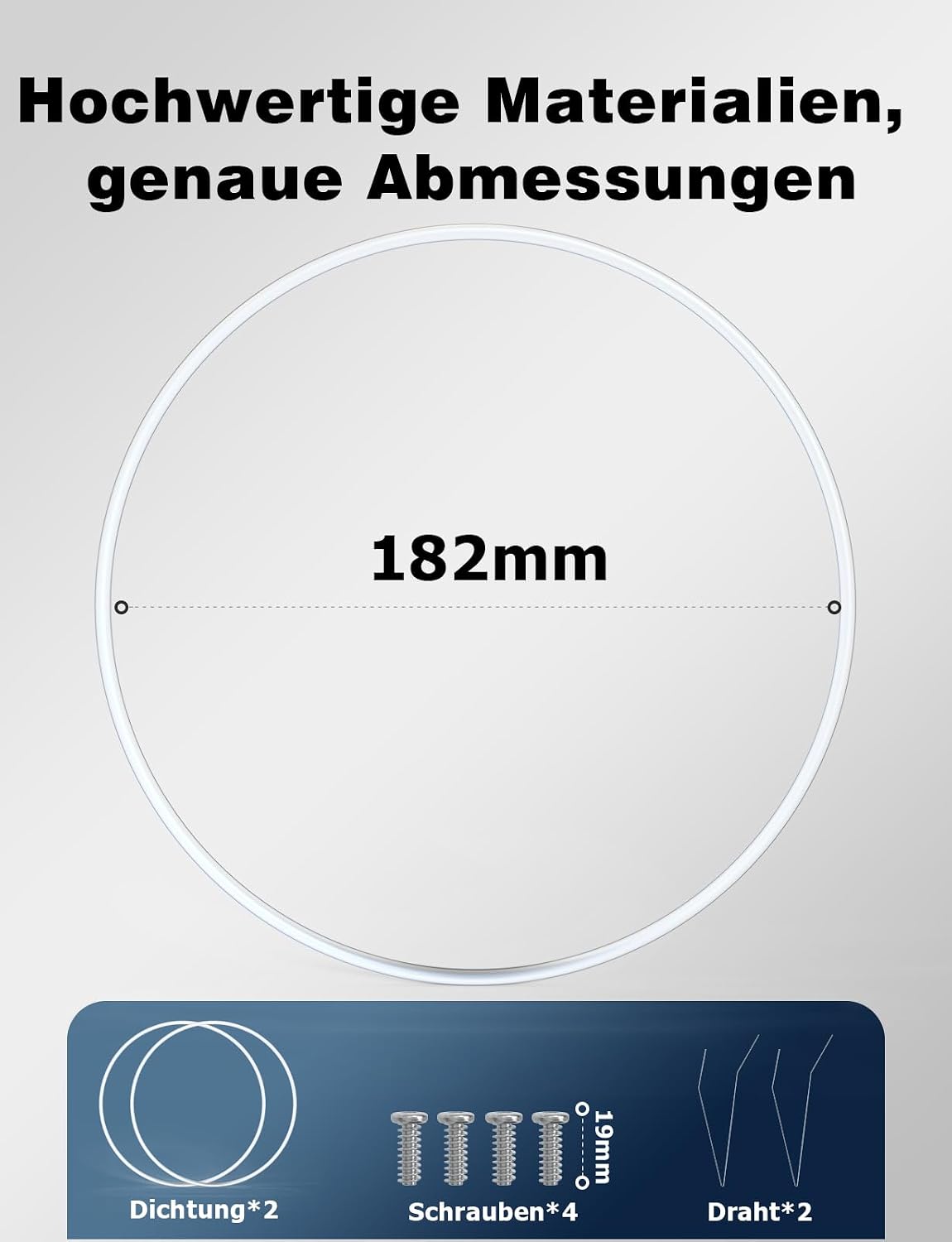 Detalle 2 de Mellbree Pumpentopf-Dichtungsset Ø182 mm – 2er Set für E15 Fehler bei Siemens/Bosch/Neff Geschirrspüler