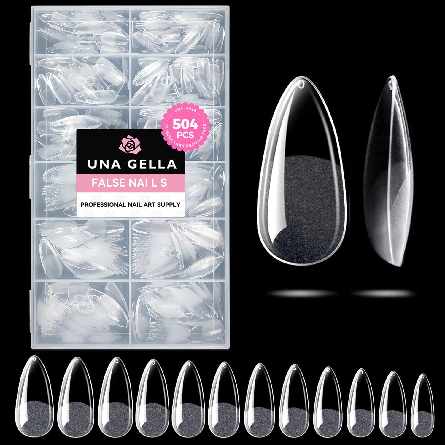 Detalle de UNA GELLA Mandel Nail Tips 504 Stück 💅