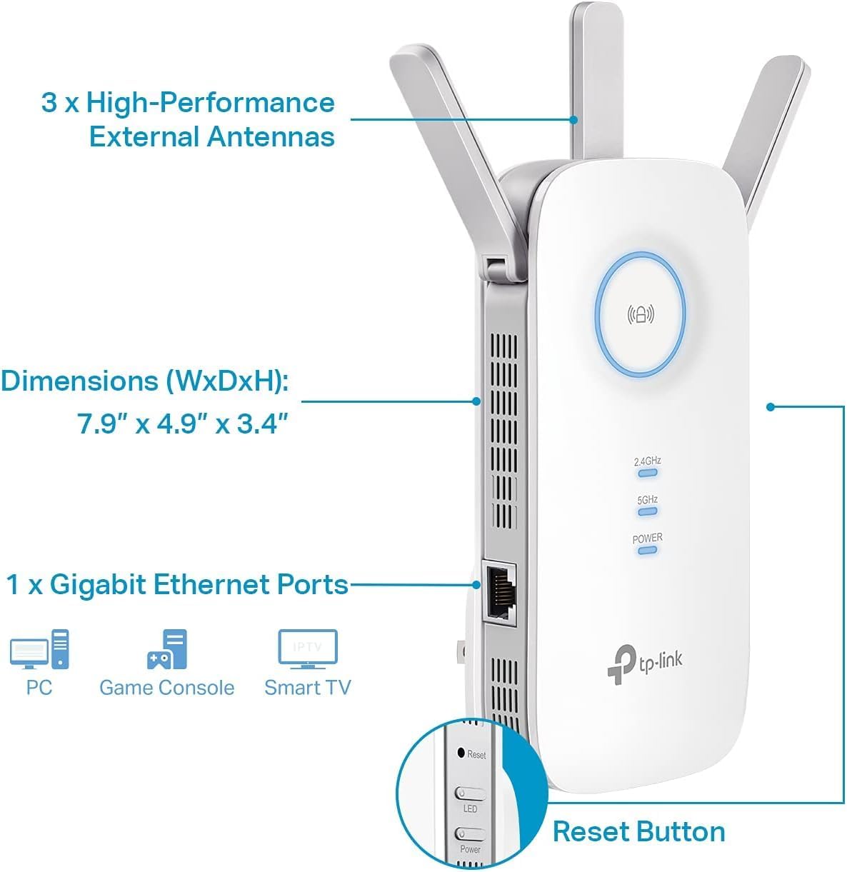 Thumbnail 3 de TP-Link RE550 Range Extender 2,200 sq ft 📶
