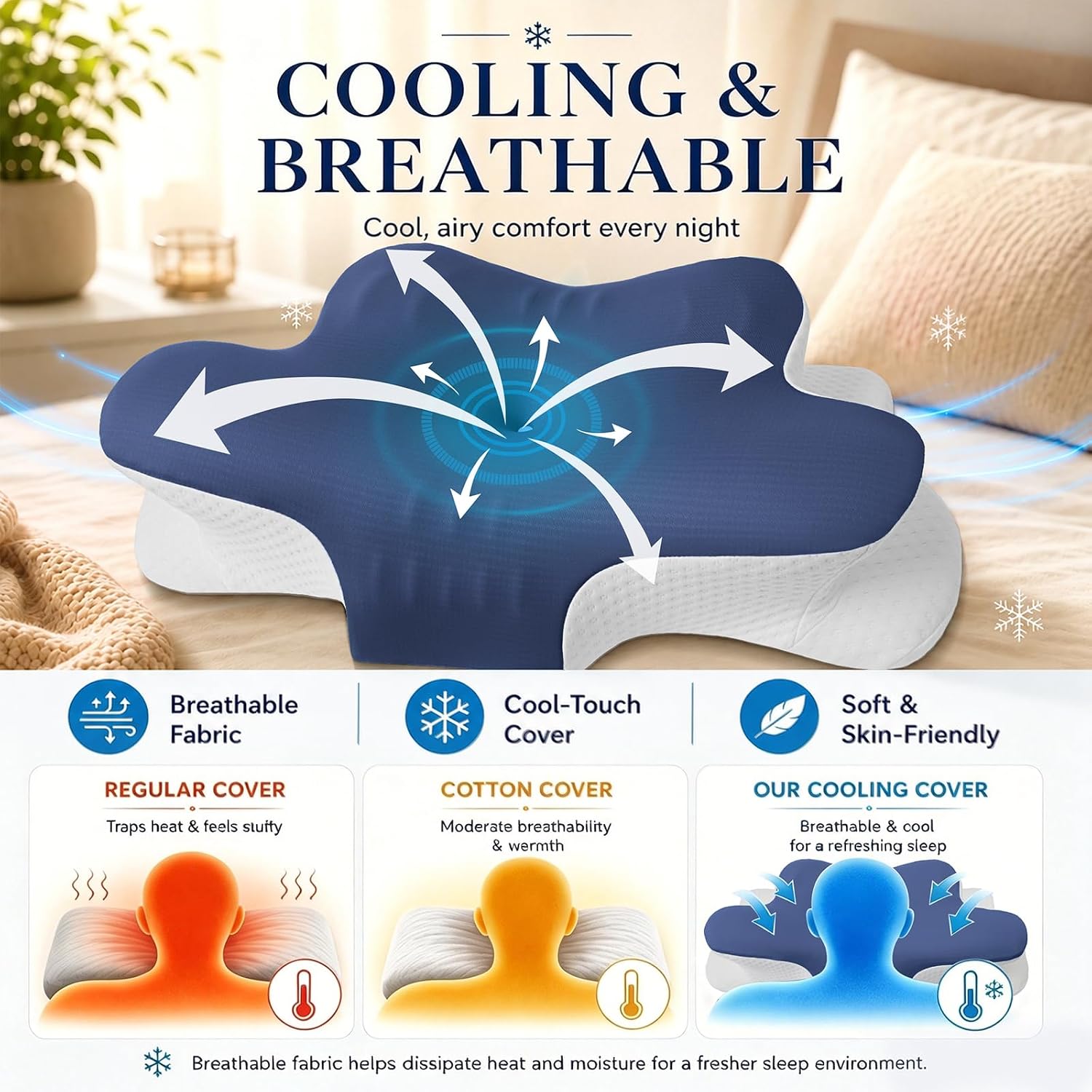 Thumbnail 3 de Hydomi Cervical Memory Foam Pillow 13cm/10cm
