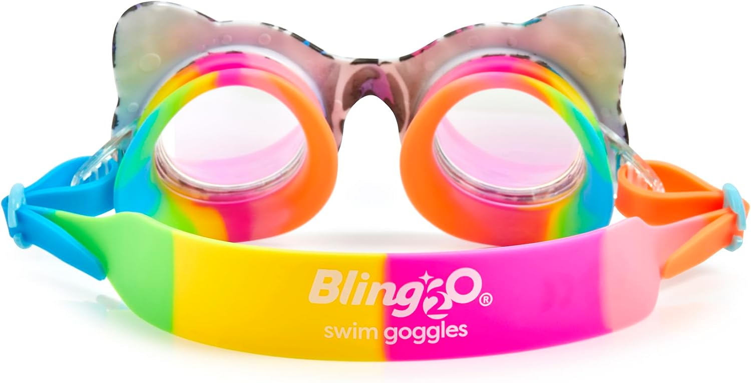 Detalle de Bling2O Lunettes de natation en forme de chat pour enfants — anti-buée, anti-fuite et UV